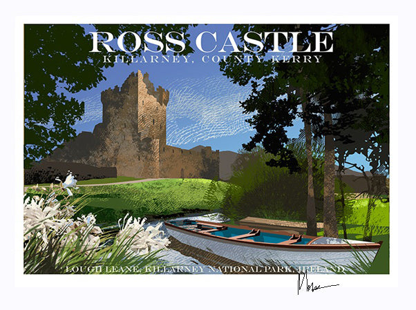 Ross Castle, Killarney - Irish Travel Posters