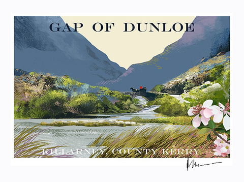 Gap of dunloe killarney travel poster