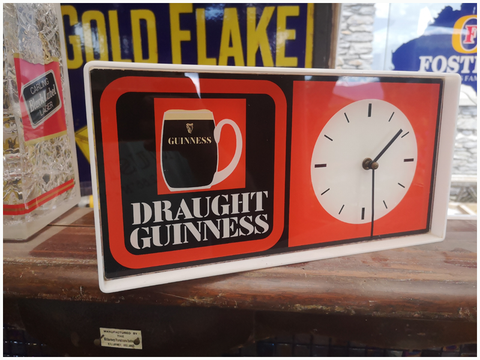 Genuine Original 1970's Retro Guinness Clock