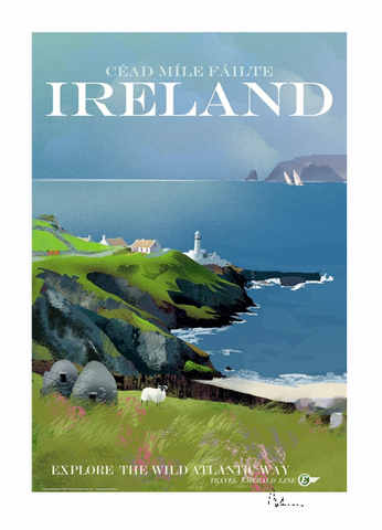 Cead Mile Failte - Ireland - Irish Travel Posters - 1